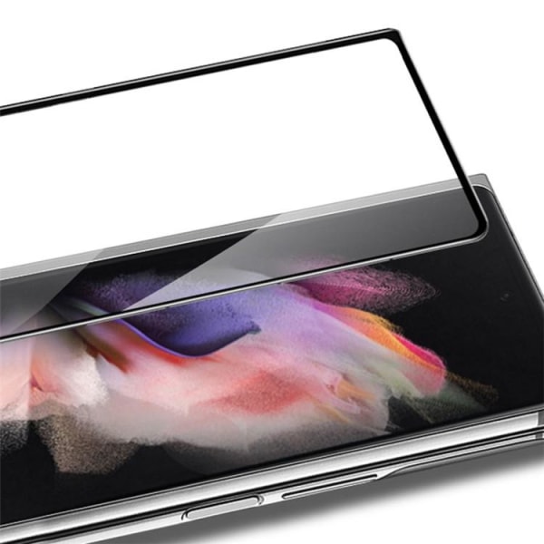 [2-PACK] Galaxy Z Fold 5 Skærmbeskytter i hærdet glas - Sort