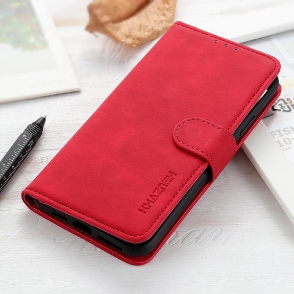 KHAZNEH Asus Zenfone 9 Plånboksfodral Retro Flip - Röd