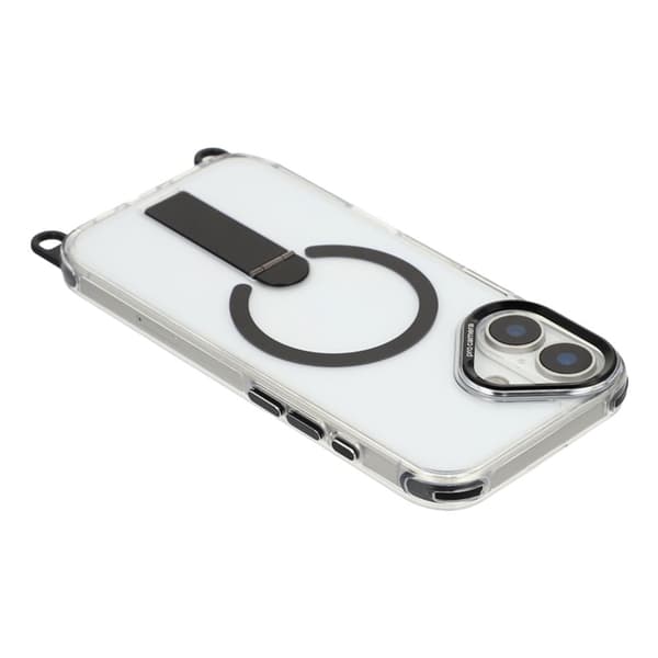 Mobilskal till iPhone 17 MagSafe med Axelrem och Stativ - Svart
