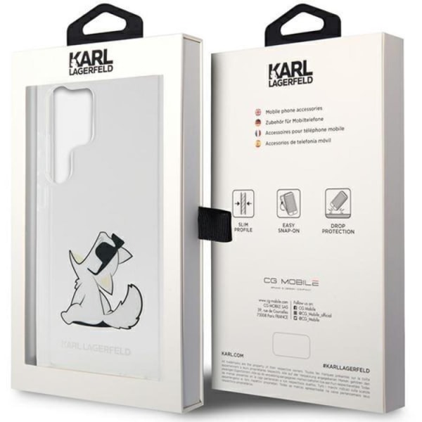 Karl Lagerfeld Galaxy S23 Ultra Mobil Cover Choupette Fun - Gennemsigtig