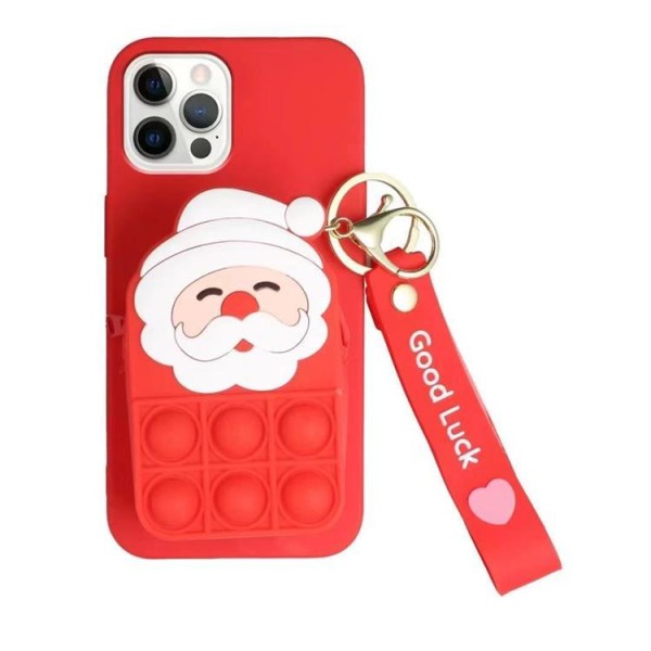Santa Claus Silicone Skal iPhone 7 /8 / SE 2020 - Röd Röd