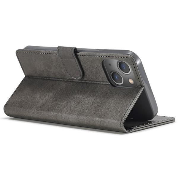 LC.IMEEKE iPhone 14 Plus Plånboksfodral Konstläder - Grå