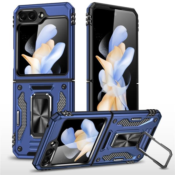 Mobilskal till Galaxy Z Flip7 FE/Z Flip6 Armor Kickstand Blå