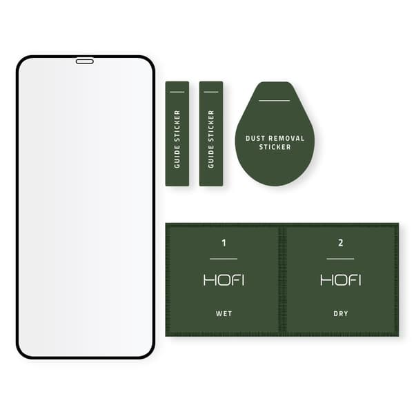Hofi Full Pro Härdat Glas Skärmskydd iPhone 12 & 12 Pro - Svart Black