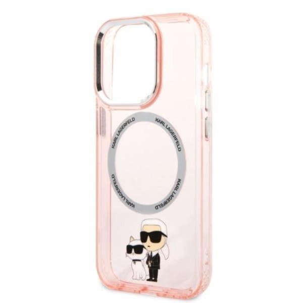 Karl Lagerfeld iPhone 14 Pro Mobilskal Magsafe - Rosa