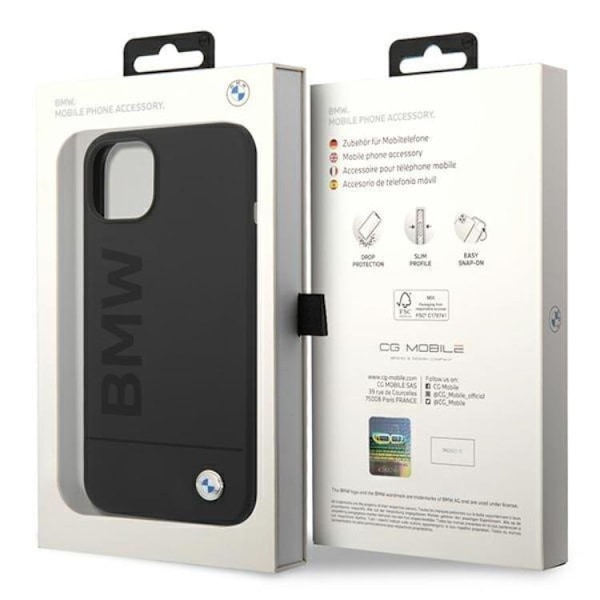 BMW iPhone 14 Plus Skal Magsafe Silicone Signature Logo - Svart Svart