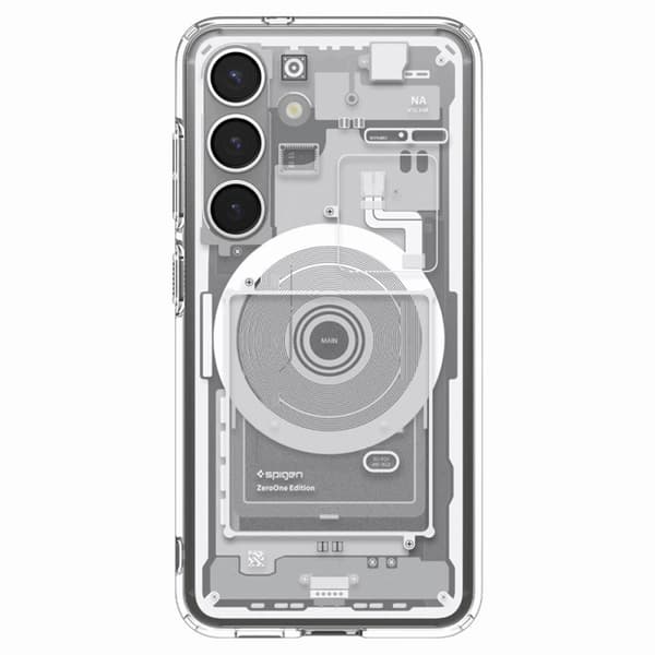 Spigen Mobilskal till Galaxy S25 Magsafe Ultra Hybrid - Zero One Vit