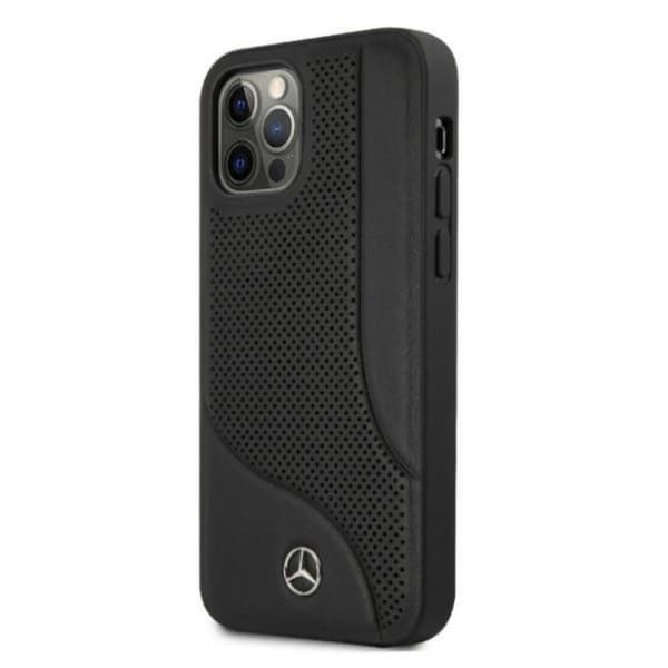 Mercedes iPhone 12 Pro Max -nahkakotelo - Musta Black