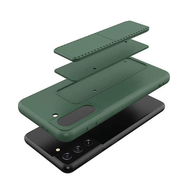 Wozinsky Kickstand silikonikuori Samsung Galaxy S21 Plus 5G - Mö Green