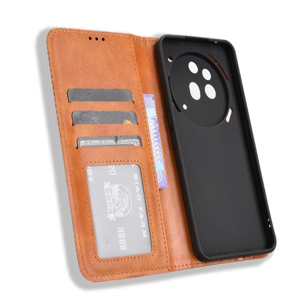 Nothing Phone (3a) Pro Plånboksfodral Retro Kickstand - Brun Brun