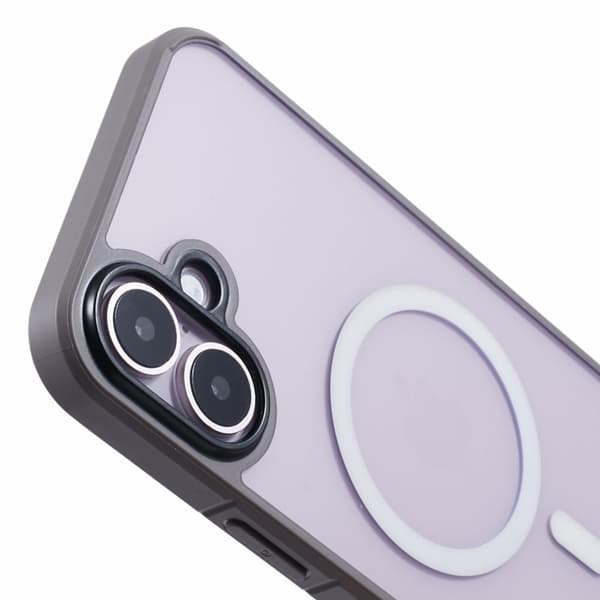 X-LEVEL Crystal Clear Mobilskal till iPhone 16 TPU+PC MagSafe - Grå