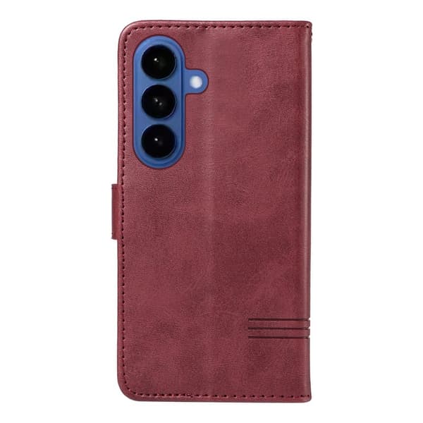 T-Shape Samsung Galaxy S26 / S26 Pro Plånboksfodral Konstläder - Vinröd