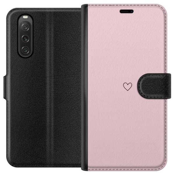 Plånboksfodral till Sony Xperia 10 V med Litet Hjärta