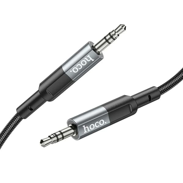 Hoco AUX 3.5mm Jackkabel 1m - Metal Grå Grå