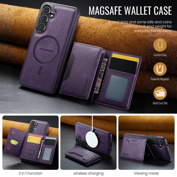 MAGKING Mobilskal för Samsung Galaxy S26 Plus Magnetiskt PC + TPU - Lila