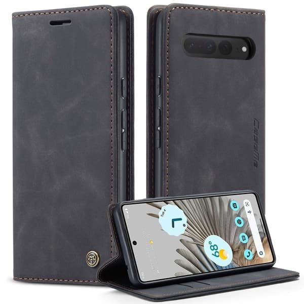 CASEME 013 Series Google Pixel 7 Pro Plånboksfodral Konstläder Svart