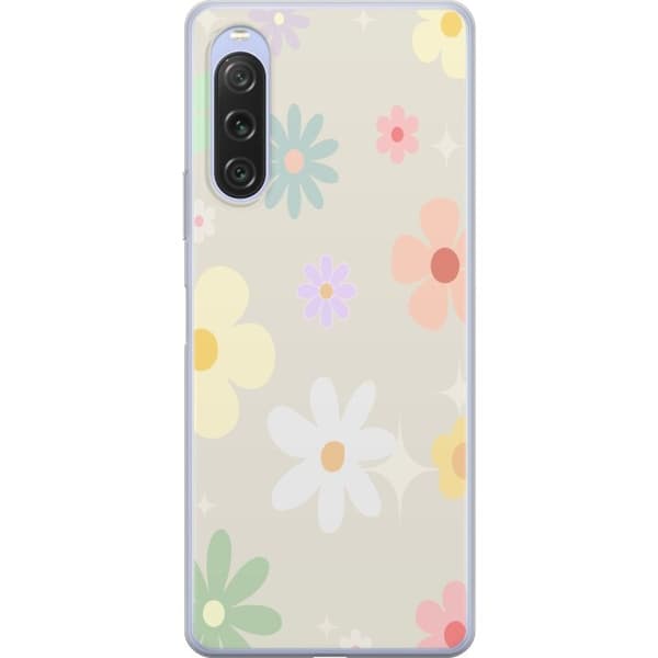 Mobilskal till Sony Xperia 10 V med fejdande blommor