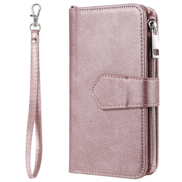 Plånboksfodral för Samsung Galaxy S26 Magnetiskt Konstläder - Roséguld