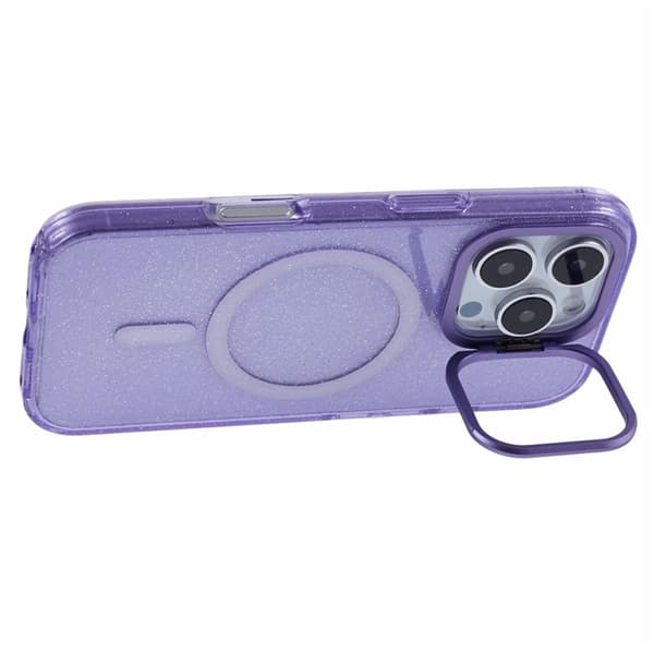 KIGC Mobilskal till iPhone 16 Pro MagSafe Epoxy Kickstand - Lila Lila