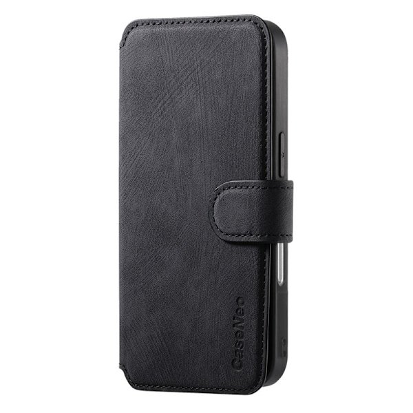 CASENEO iPhone 16 Plånboksfodral Konstläder - Svart