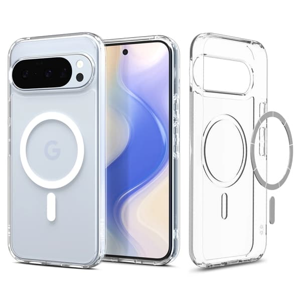 Spigen Mobilskal till Google Pixel 10/10 Pro Magsafe Ultra Hybrid - Clear/Vit Vit