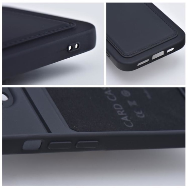 Forcell iPhone 12/12 Pro -kuorikorttikotelo - musta