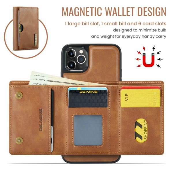 DG.MING M6 Series Mobilskal till iPhone 11 Pro Magnetiskt Brun