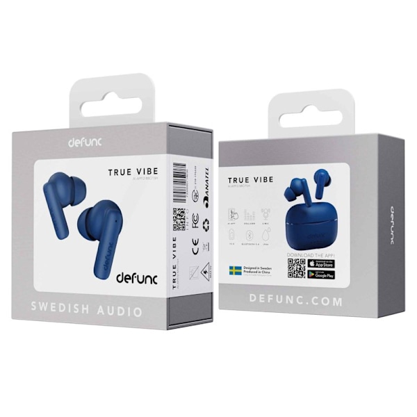 Defunc TRUE VIBE TWS Plugin In-Ear BT hörlur Blå