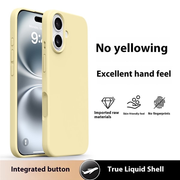 Mobilskal till iPhone 17 Silikon Microfiber Lining - Gul Gul