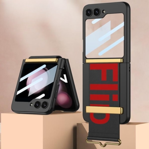 GKK Galaxy Z Flip 5 Mobile Case -ranneke - musta