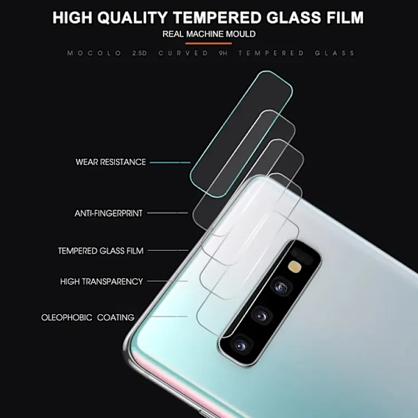 Mocolo Galaxy S10 Kameralinsskydd i Härdat Glas
