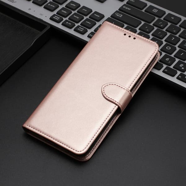 Plånboksfodral för Samsung Galaxy S26 Plus Konstläder med ställ - Roséguld