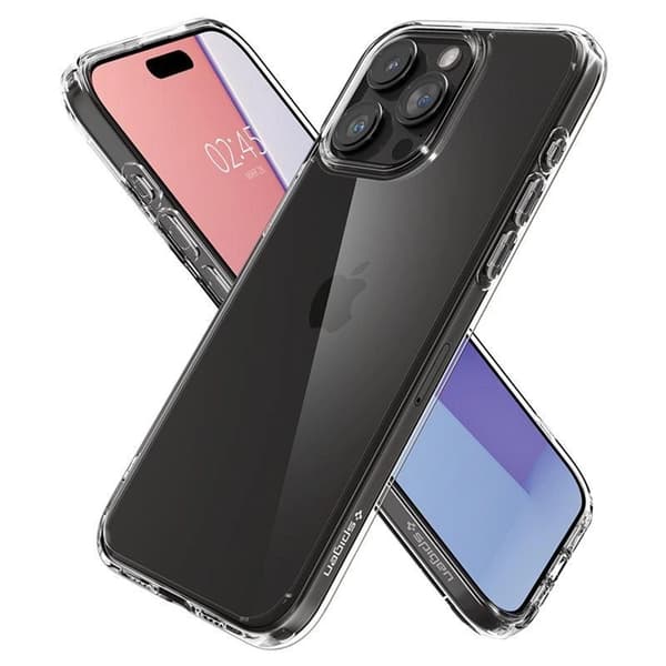 Spigen Mobilskal till iPhone 15 Pro Crystal Hybrid - Transparent Transparent