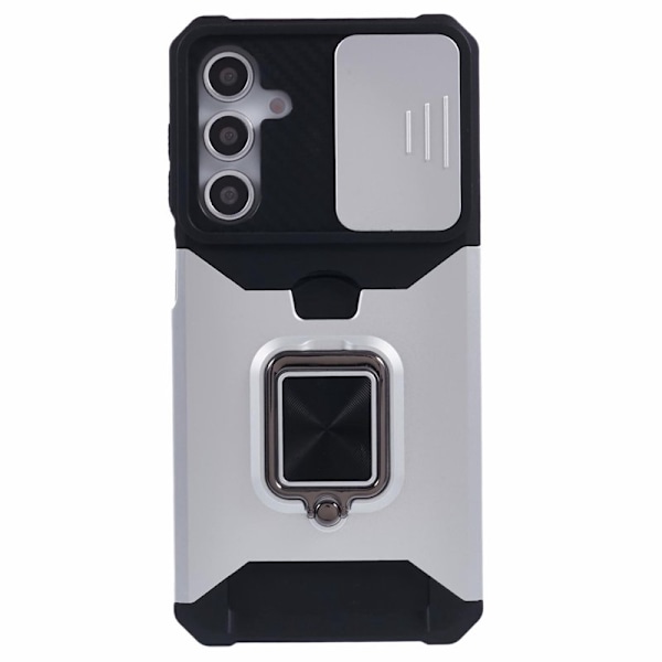 Mobilskal för Samsung Galaxy S26 Plus Kickstand PC + TPU - Silver