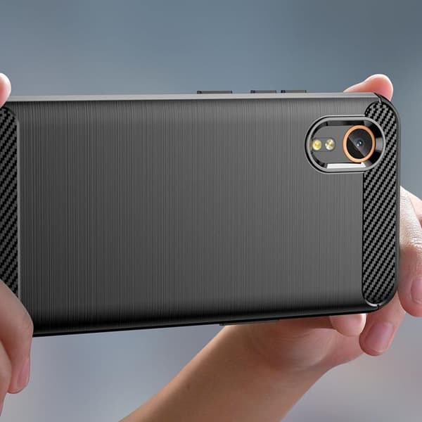 Tech-Protect Telefontaske til Galaxy XCover 7 TPUcarbon - Sort Svart