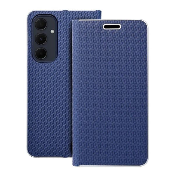 Galaxy A15 Pung Etui Luna Kulstof - Blå Blå
