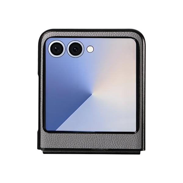 Mobilskal till Galaxy Z Flip7 Litchi Texture Läder - Grå Grå