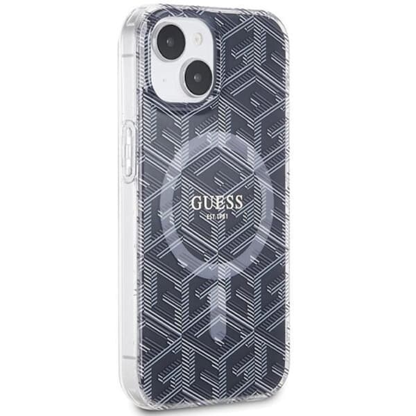 Guess iPhone 15/14/13 Mobilskal Magsafe IML GCube - Sort Black