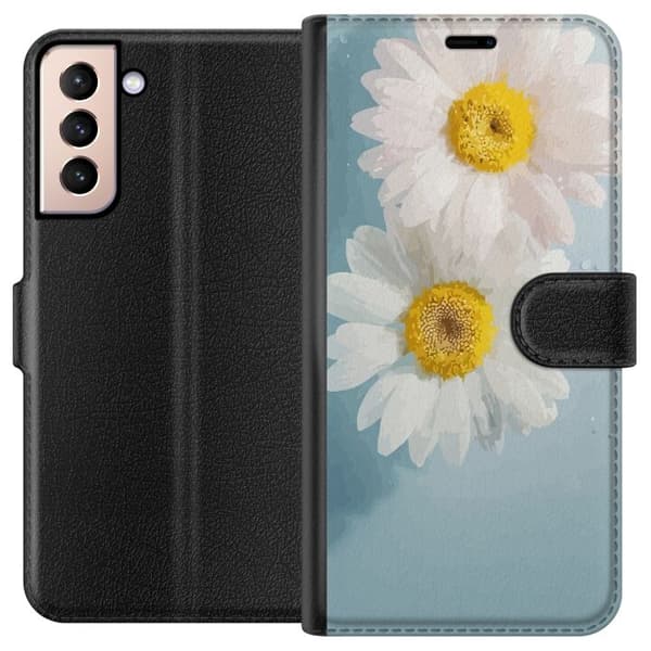 Plånboksfodral till Samsung Galaxy S21 med Sommarblommor