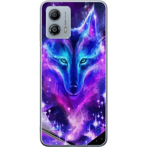Mobilcover til Motorola Moto G53 med Neon Ulv