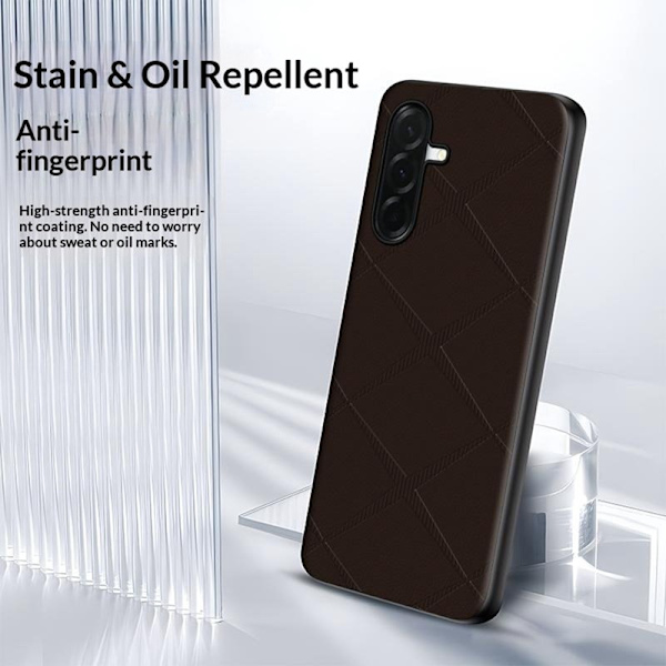 Mobilskal för Samsung Galaxy S26 Plus TPU + Konstläder - Grå