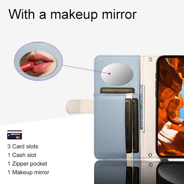 ESEBLE E11 Google Pixel 9 Pro XL Plånboksfodral Konstläder - Blå