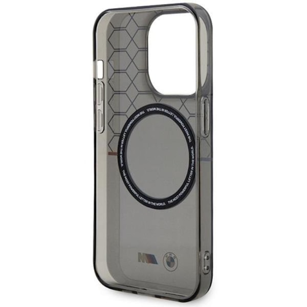 BMW iPhone 14 Pro -puhelinkotelo Magsafe Pattern - Harmaa Grå