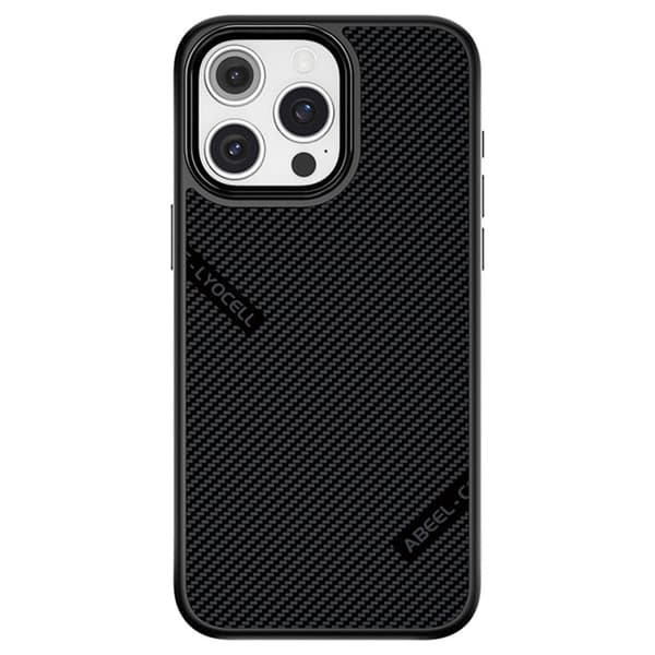 ABEEL CF-Lyocell Series Mobilskal till iPhone 15 Pro Max MagSafe Svart