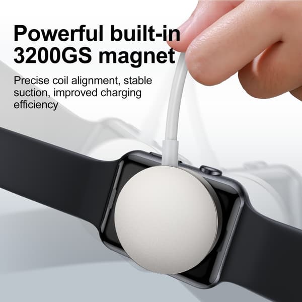 SiGN Magnetisk USB-C Oplader til Apple Watch 2.5W 1.2m - Hvid Vit