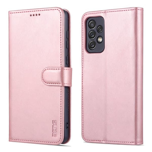 AZNS Samsung Galaxy A73 Plånboksfodral Konstläder - Roséguld