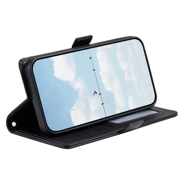 Samsung Galaxy S26/S26 Pro Plånboksfodral Konstläder Rhombus - Svart