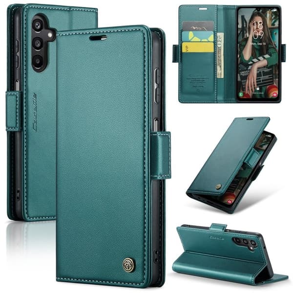 CASEME Plånboksfodral Konstläder för Samsung Galaxy A16 5G - Grön