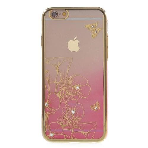 Crawford Skal med Swarovski-stenar till iPhone 6 / 6S - Flower & Roséguld