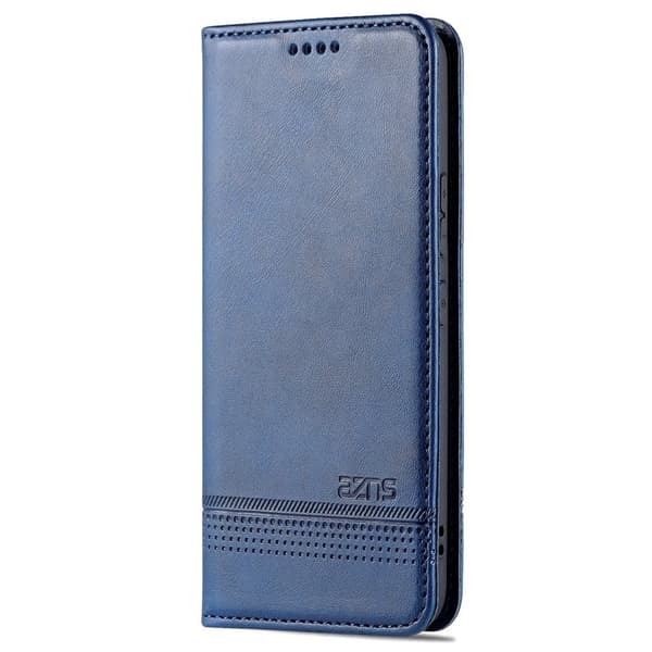 AZNS Samsung Galaxy S22 Plånboksfodral Konstläder - Blå